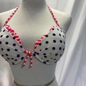 Victoria's Secret Navy Polka Dot Bikini Top